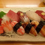 あかめ寿司 - しらゆきセット　3000円税にぎり12貫　茶碗蒸し　味噌汁付別