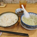 利久 - 牛タン定食 テールスープと麦ご飯