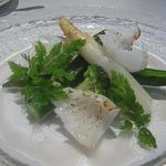 RESTAURANT La Neige - 前菜：アオリイカと野菜のヴィネガー風味