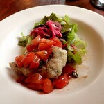栄町スパゲッティMammy's - Set前菜；鮃のエスカベッシュ サラダ仕立 @2020/08/06