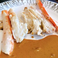 ステーキハウス 彩 - 蟹。剥くの大変