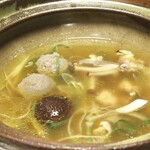 草庵秋桜 - 海山の幸 軍鶏鍋