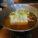 草庵秋桜 - 朝食　湯豆腐