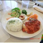 ハニーカフェ - ガーリックチキン　トマトソース