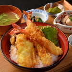 Sato's Ten-don (tempura rice bowl) at the Robata