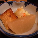 しうまい家 松富 - 小鉢のポテサラがニクイ出来ばえ