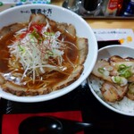 ラーメン 響流十方 - まかないチャーシュー麺とまかないチャーシュー丼(税込計1,100円)