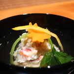 日本料理 幸庵 - たらば蟹の真薯椀アップ