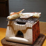 日本料理 幸庵 - 松葉ガニの炭火焼き