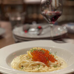 ピッツェリア エ オステリア ムギ - レモンクリームパスタ ～いくらのっけ～ 1,200円。