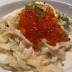 レモンクリームパスタ ～いくらのっけ～ 1,200円。