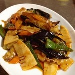 中華料理　幸莱 - 茄子四川炒め（辛目）：850円