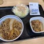 Yoshinoya - 肉だく牛丼、ごぼうサラダ【2020.6】