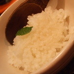 烈志笑魚油 麺香房 三く - つけ　ご飯