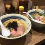 麺屋 翔 みなと - ＊ 海老のフォー風らーめん　1,000円 ＊ 真鯛と貝の塩らーめん　930円　※ネギ抜き