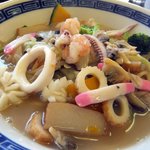 麺や 竜の字 - 長崎海鮮ちゃんぽん。具の中にカボチャがあるのは初めて見ました。