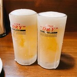 焼鳥酒場二代目おかちゃん - 乾杯♪  キンキン！