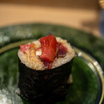 うを徳 - 2020.11 太巻き（本鮪、鰹、アンキモ、日野菜）