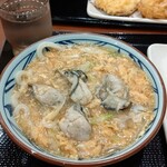 丸亀製麺 - 牡蠣たまあんかけうどん近影