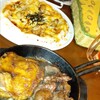 炭焼きイタリアン酒場 炭リッチ - 若鶏のテリマヨピザ＆1ポンドステーキ