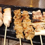 Shitamachi Yakitori Wagaya - 焼鳥 ささみ、皮、ねぎま