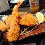 とんかつ 濵かつ - エビフライととんかつ膳