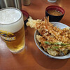 Tendon Tenya - 海老穴子天丼と生ビール