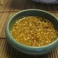 山玄茶 - お造りはすり胡麻醤油で