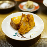 鮨よしの - えびいも　からすみ掛け