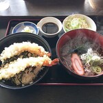みなみ - 天丼（蕎麦普通サイズに変更）