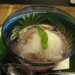 山玄茶 - 水物　トマト甘煮、レモンシャーベット