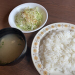 Furenzu - ランチセット(サラダ、味噌汁、ライス)