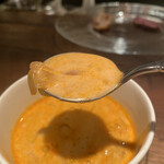 キャトルラパン　神戸三宮 - エビのスープトリュフ風味、こりゃ毎回美味いな