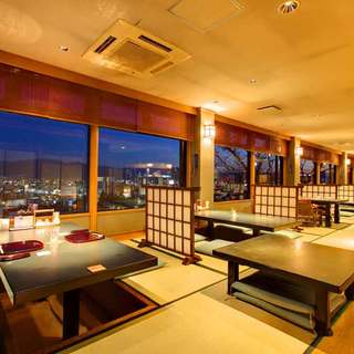 Elevated seating in the observation restaurant