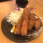 Tonkatsu Tamafuji - 牡蠣３海老２＠1,760円(税別)