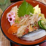 sakanayanodaidokoroshimonoisshiki - ランチのヅケ丼