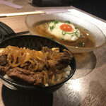 肉と日本酒 - 牛丼と、〆の冷麺