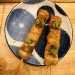 うなぎ 串料理 いづも - 白短冊×2