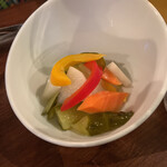 17 -unosette- - 彩り野菜の自家製ピクルス　４８０円 ちょっと酸味が強めのピクルス。箸休めにいいですね。