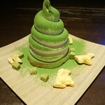 港屋珈琲 - くるくるソフトクリームパフェしぇるとるて(抹茶)※小豆と白玉なし