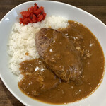 牛舎 - ハンバーグカレー（200g）¥1230