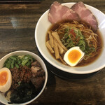 フカクサ製麺食堂 - 鶏醤油ラーメン ＆ 伏見スタンプラリー特典