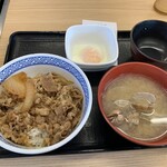 Yoshinoya - 朝牛セット＋変更あさり汁【2020.6】