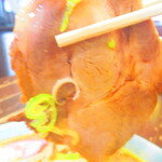 ラーメンさんぱち - 味噌ラーメン　８５０円（税込）のチャーシューのアップ【２０２０年９月】