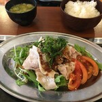 たぎつ屋 - (料理)梅おろし豚肉の冷しゃぶ定食