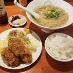 麺屋 六感堂 - 牡蠣フライ定食