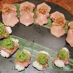 焼肉 スタミナ苑 - タンの握りずし