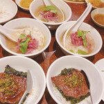 焼肉 スタミナ苑 - タン先茶漬け
      大判サガリONTHEライス