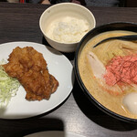 Menya Kotetsu - えび味噌ラーメン+ザンギ1個定食