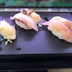 Sushi zammai - しまあじ 、つぶ貝 、金目鯛 、北寄貝